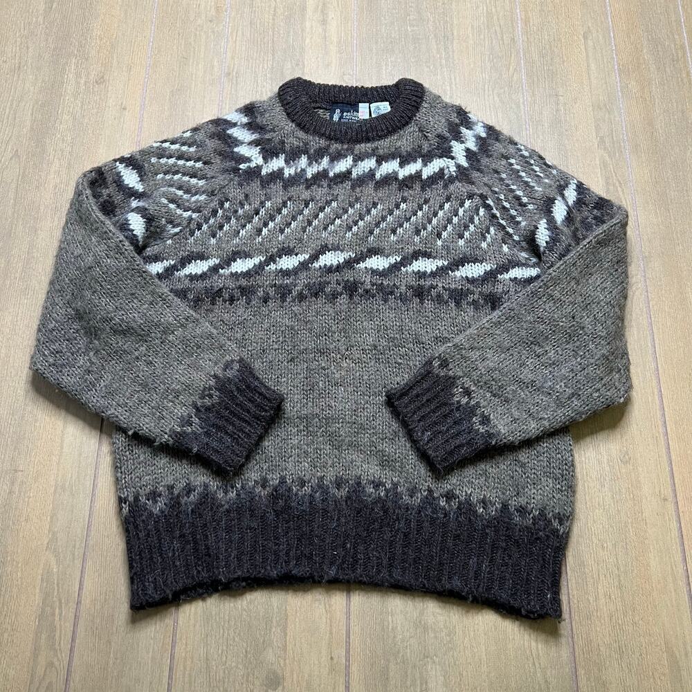Vintage Eskimo‎ Eskimo Knitwear Wool Sweater Made England Nordic Mens Medium